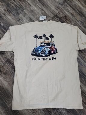 New Crazy Shirts VW Volkswagen bug American flag t shirt XXL